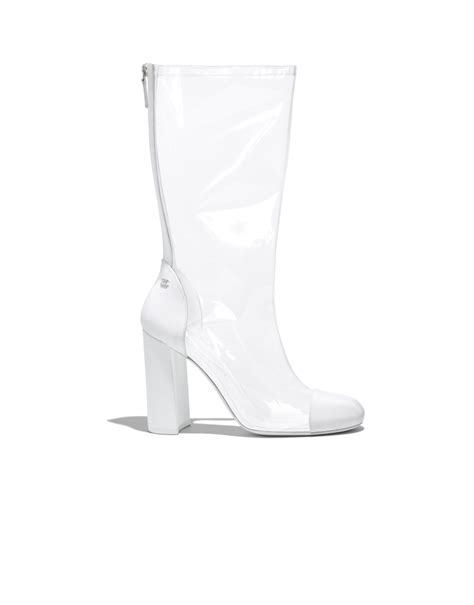 chanel clear booties|knee high Chanel boots.